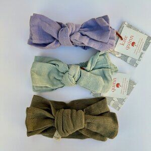 Kate Quinn Head Bow Set | Jersey & Pointelle Knit, 3-Pack | Lilac, Sage & Olive